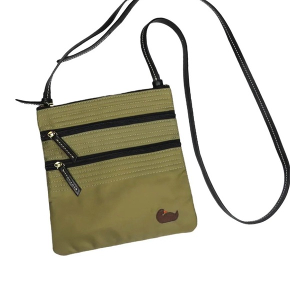 Handbags - Dooney & Burke Crossbody vintage  Bag in Olive Green - Lightweight Shoulder Bag